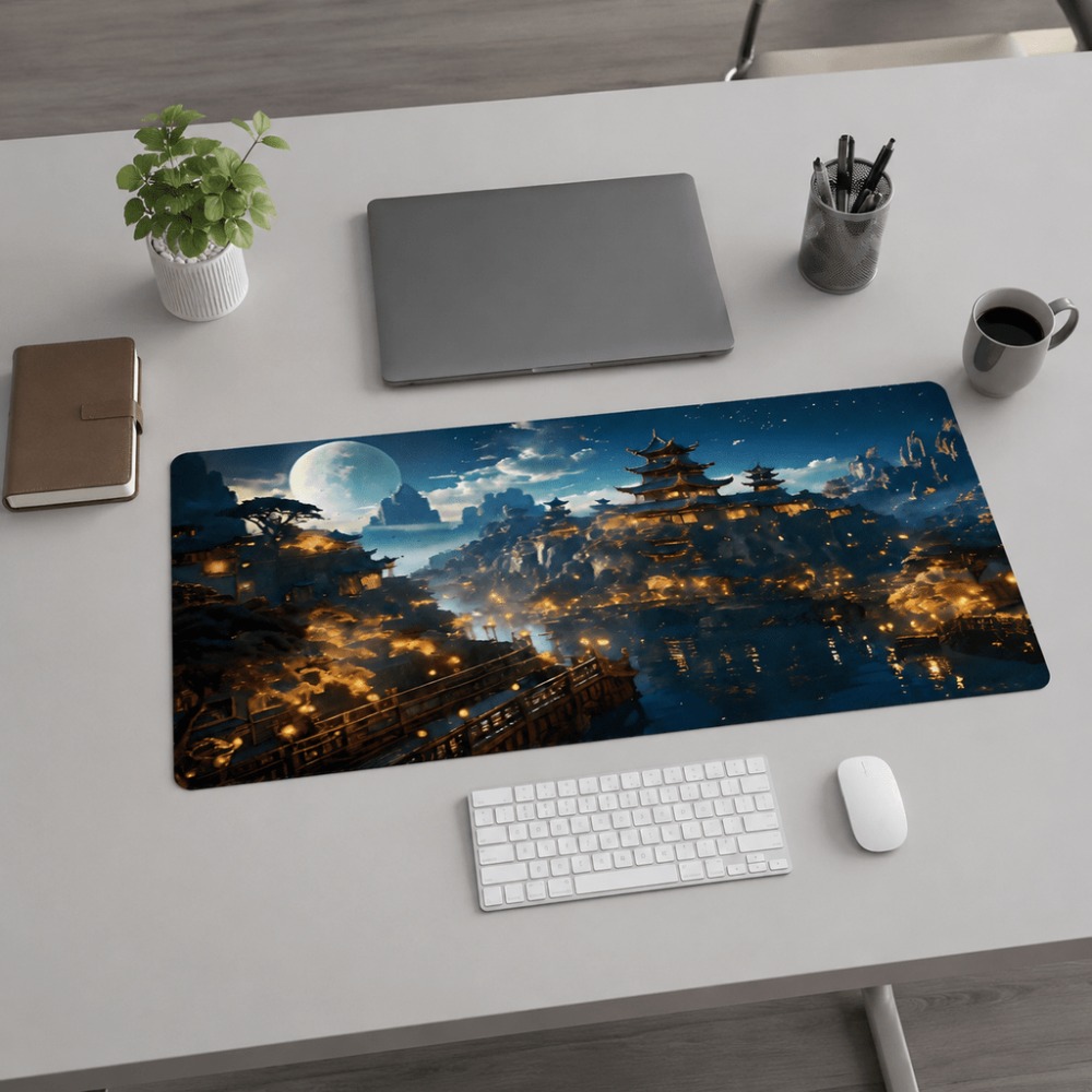Desk Setup Art - Оригинальный удлиненный коврик для стола с