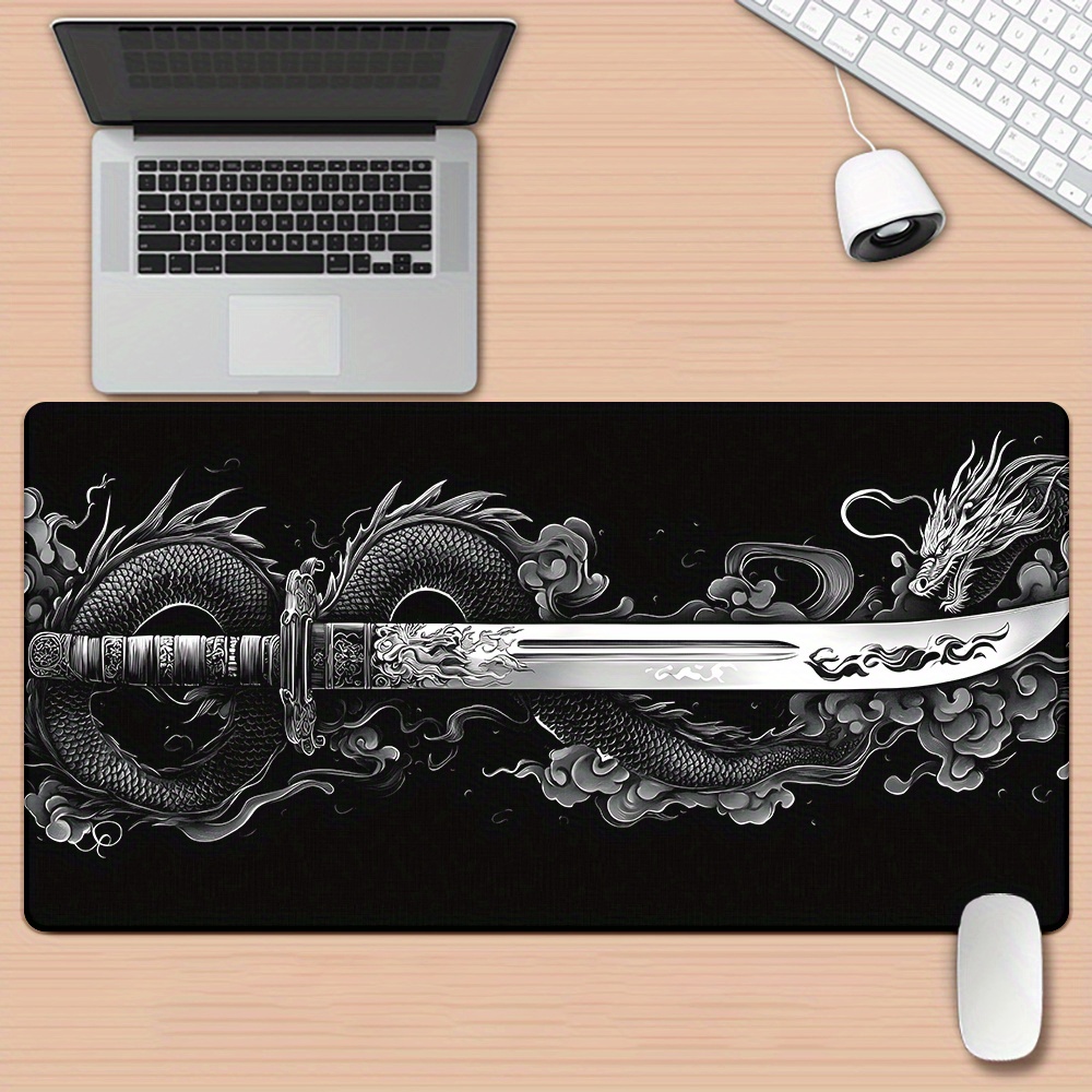 Desk Setup Katana - Большой игровой коврик для мыши Dragon