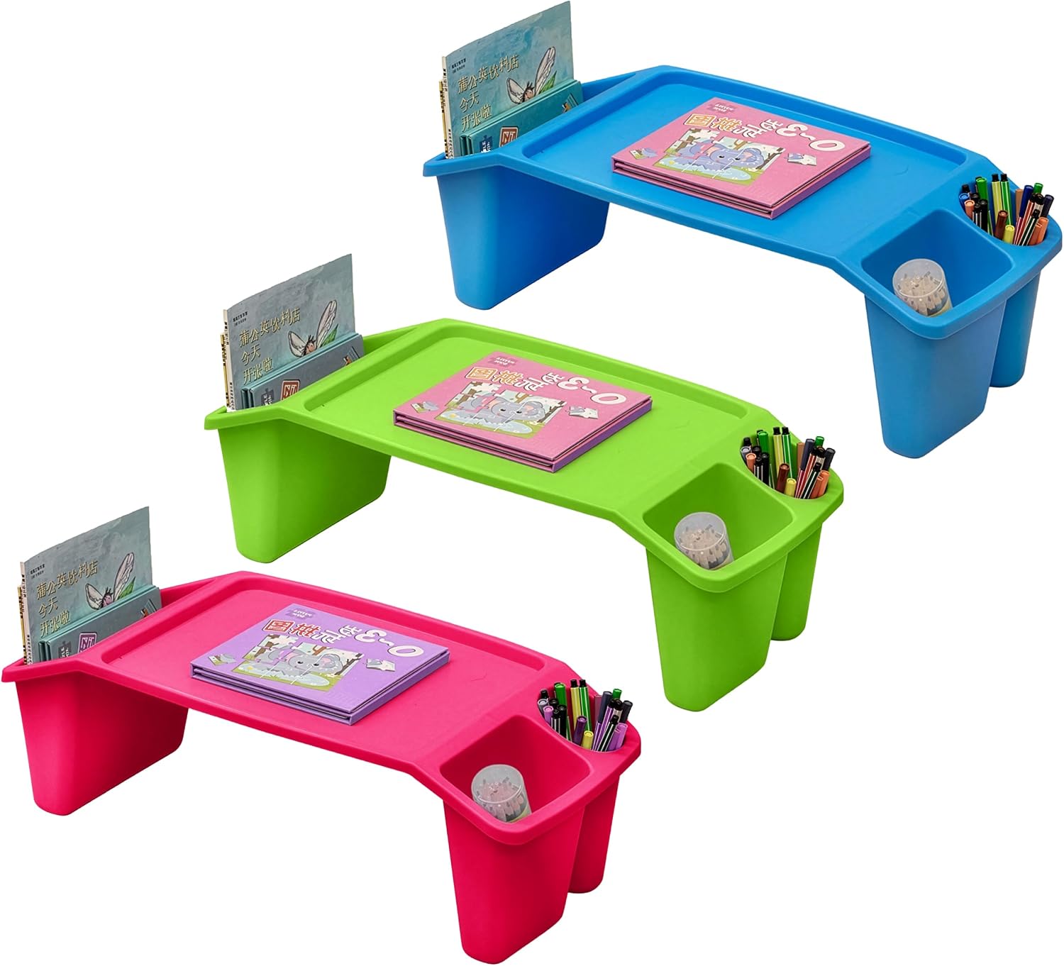 Desk Setup Art - Набор из 3 портативных столиков-подносов с