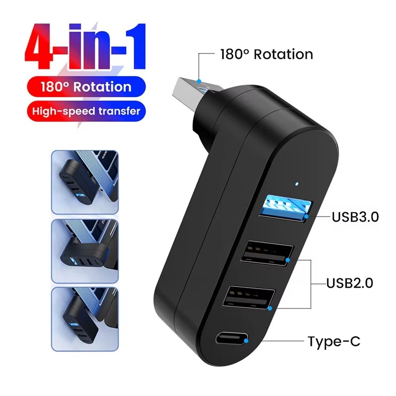 Desk Setup Usb Hub - USB-хаб 3.0 Мини-сплиттер 4 порта 180
