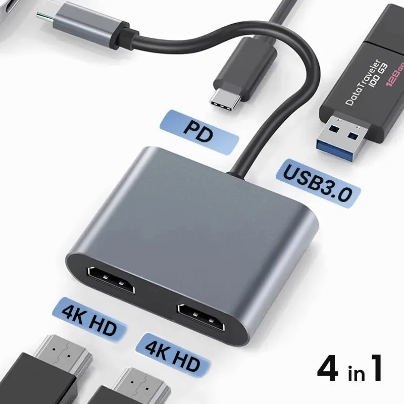 Адаптер USB C к двойному диспл – обзор и цена Desk Setup Usb Hub