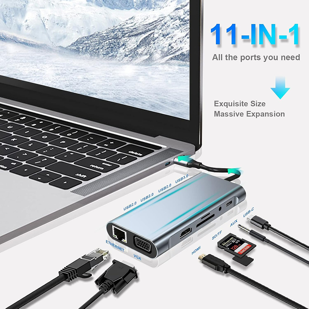 Док-станция для ноутбука 11-в- – обзор и цена Desk Setup Usb Hub