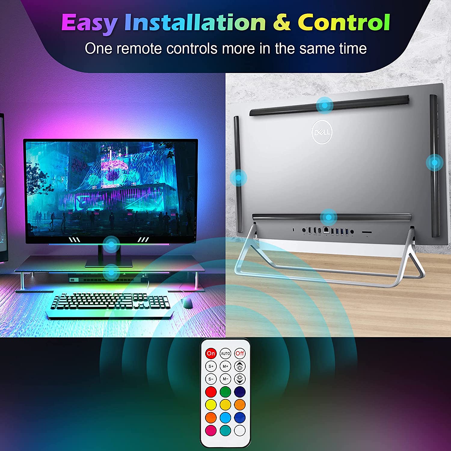 Световая панель под монитором  – обзор и цена Desk Setup Gaming Pc
