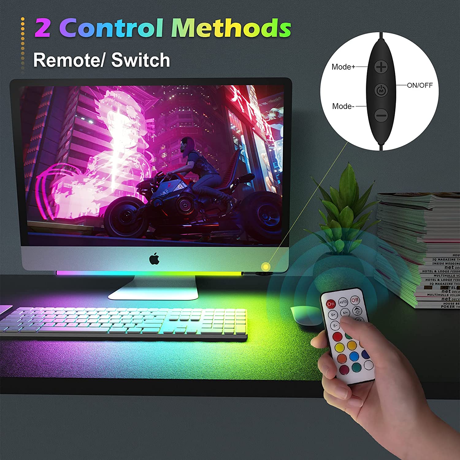 Световая панель под монитором  – обзор и цена Desk Setup Gaming Pc